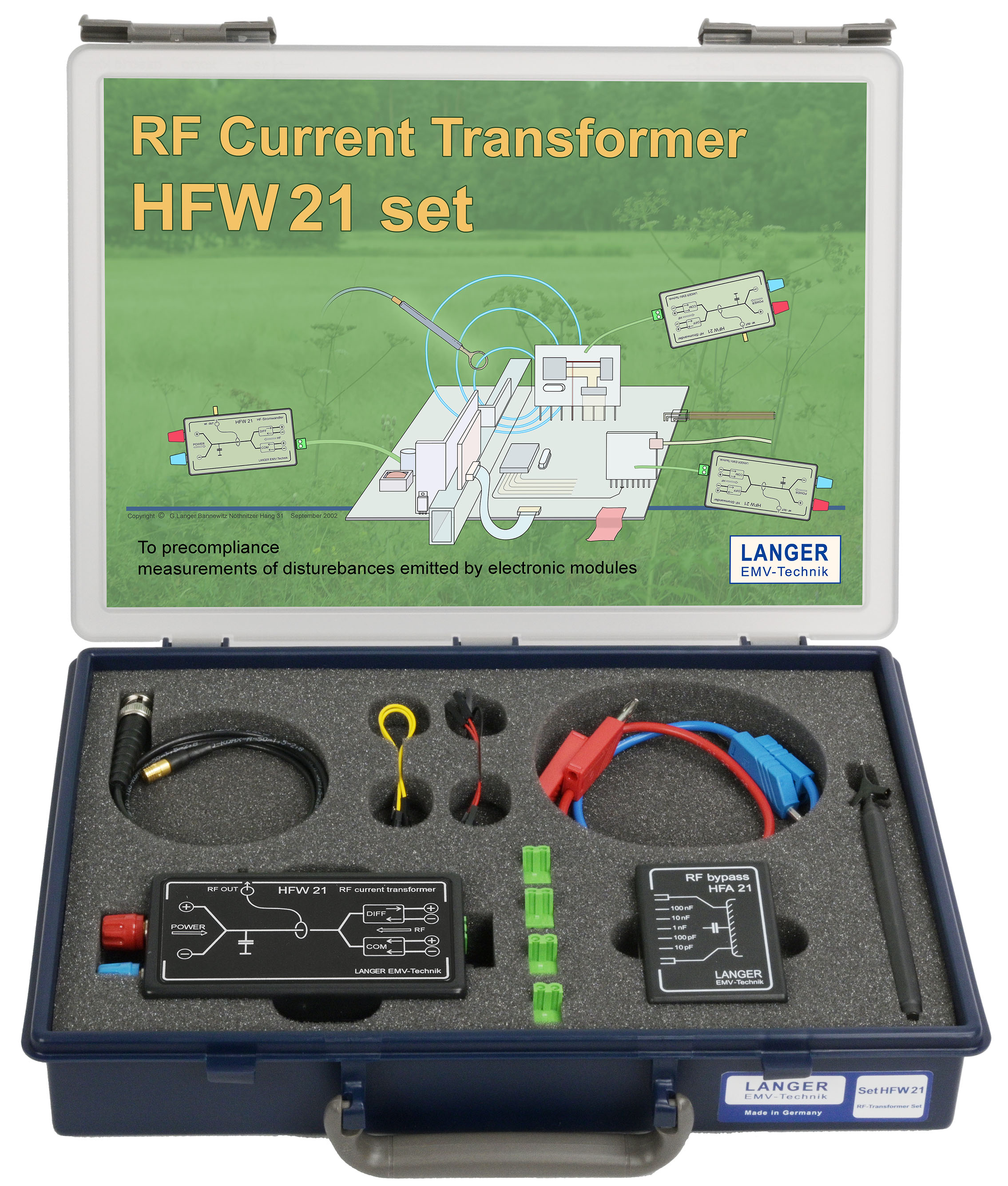 HFW 21 set, RF Current Transformer 100 kHz up to 1 GHz